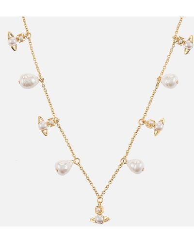 Vivienne Westwood Emiliana Baroque Pearl Gold-tone Choker Necklace - Metallic