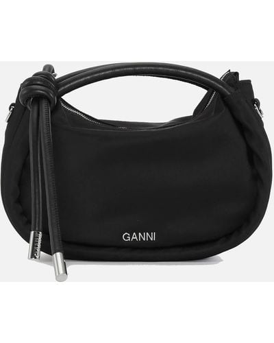 Ganni Knot Recycled Nylon Mini Bag - Black