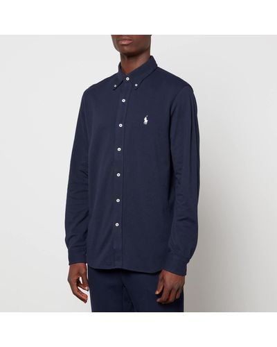 Polo Ralph Lauren 'Slim Fit Featherweight Mesh Long Sleeved Shirt - Blue