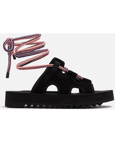 Suicoke Ray-ab Suede Sandals - Black