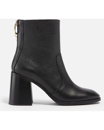 See By Chloé Aryel Leather Heeled Boots - Black