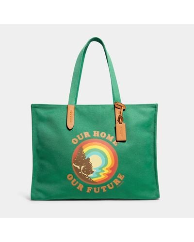 COACH Recycled Tote Bag - Green