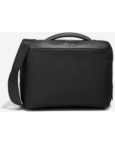 Cole Hann black barrel purse | Leather satchel handbags, Suede tote bag,  Black leather handbags