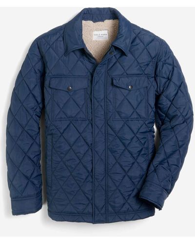 Cole Haan Men's Diamond Quilted Jacket - Blue
