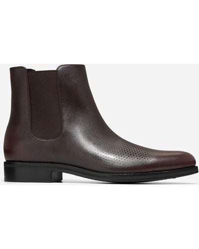 Cole Haan Men's Washington Grand Laser Chelsea Boots - Brown