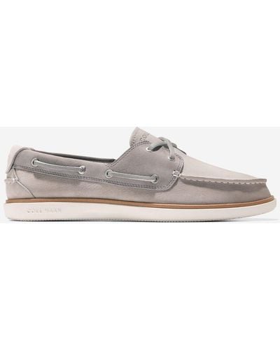 Cole Haan Men's Grandprø Windward Boat Shoes - Gray