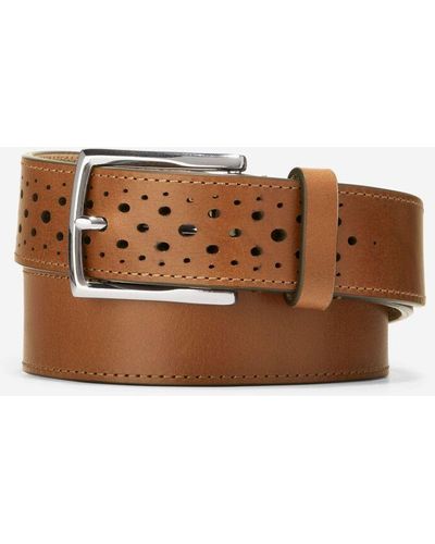 Cole Haan 32mm Washington Perforated Belt - Brown