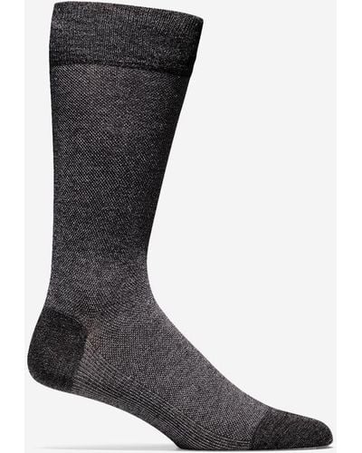 Cole Haan Men's Pique Crew Socks - Gray