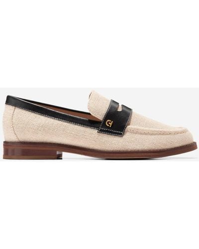 Cole Haan Women's Lux Pinch Penny Loafers - Natural