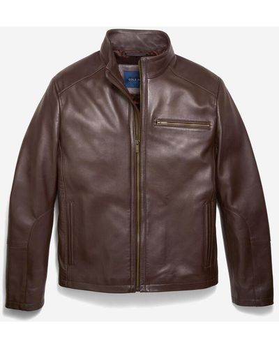 Cole haan men's smooth clearance leather jacket