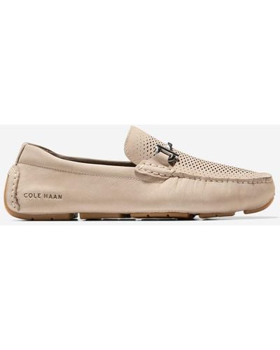 Cole Haan Men's Grand Laser Bit Driving Loafers - White