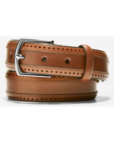 Cole Haan Dawson 32mm Perforated Belt - Brown