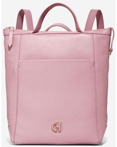 Cole Haan Grand Ambition Small Convertible Luxe Backpack - Pink