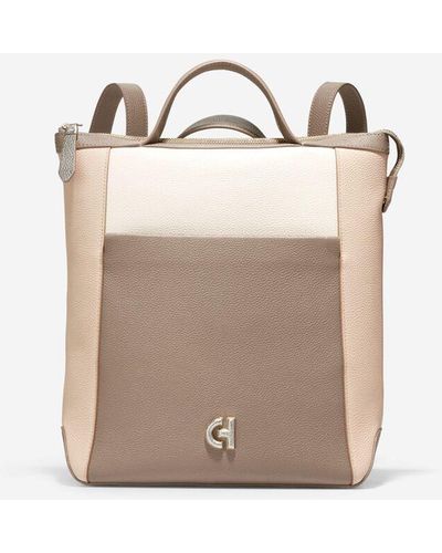 Cole Haan Grand Ambition Small Convertible Luxe Backpack - Natural