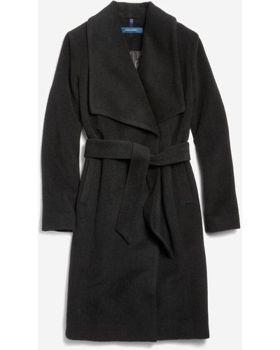 Cole Haan Women's Luxe Maxi Wrap Coat - Black