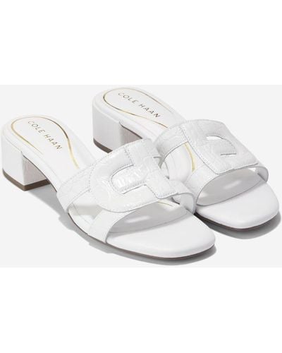 Cole Haan Women's Chrisee Block Heel Sandals - White