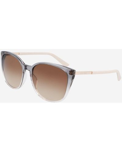 Cole Haan Flexible Square Cat Eye Sunglasses - White
