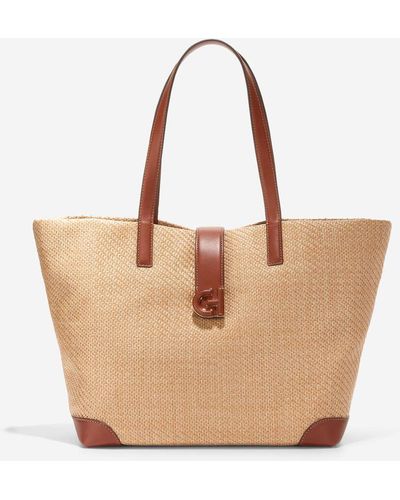 Cole Haan Classic Straw Tote Bag - Natural