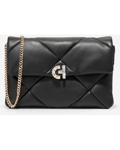 Cole Haan Crystal Quilted Clutch - Black