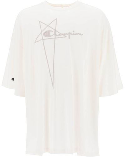 Rick Owens Tommy T-Shirt X Champion - White