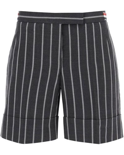 Thom Browne Striped Tailoring Shorts - Grey