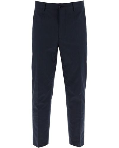 Etro Pantaloni Chino Cropped - Blu