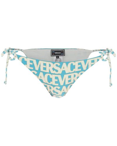Versace Slip Bikini Allover - Blu