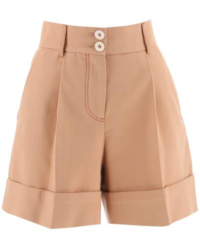 See By Chloé See By Chloe Cotton Twill Shorts - Natural