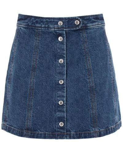 A.P.C. Poppy Denim Mini Skirt - Blue