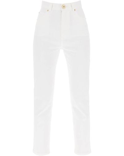 Balmain Jeans slim a vita alta - Bianco