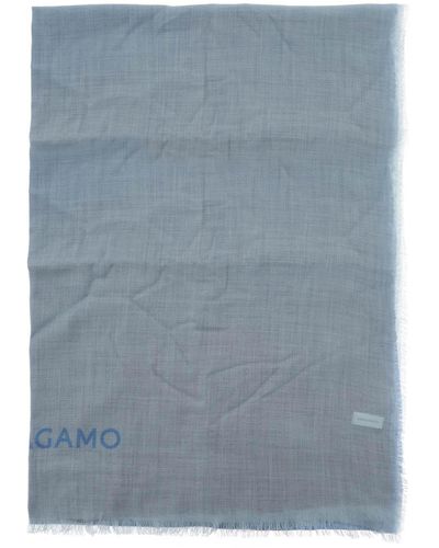 Ferragamo "Gradient Cashmere And Silk Stole" - Blue