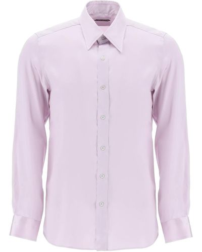 Tom Ford Silk Charmeuse Blouse Shirt - Pink