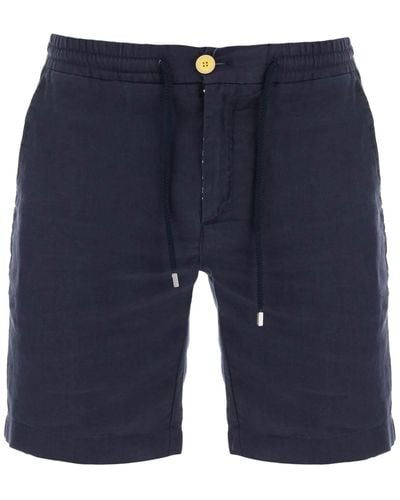 Vilebrequin Linen Drawstring Shorts - Blue