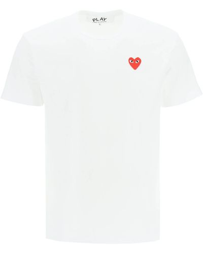 COMME DES GARÇONS PLAY Patch Logo T-Shirt - White