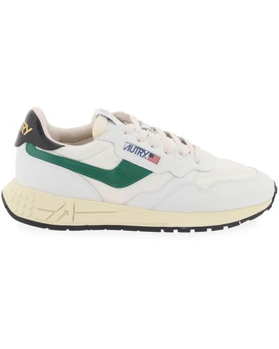 Autry Low-Cut Nylon And Leather Reelwind Sneakers - White