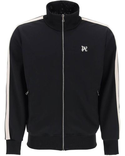 Palm Angels "Track Sweatshirt With Contrasting Bands - Black