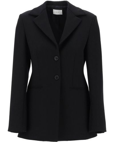 The Row Giglius Shaped Single-Breasted Jacket - Black