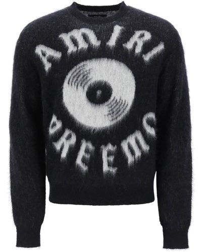 Amiri Premier Record Brushed Yarn Sweater - Black