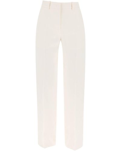 Valentino Garavani Toile Iconographe Trousers In Crepe Couture - White