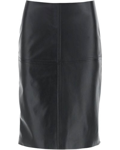 Sportmax Leather Skirt - Black