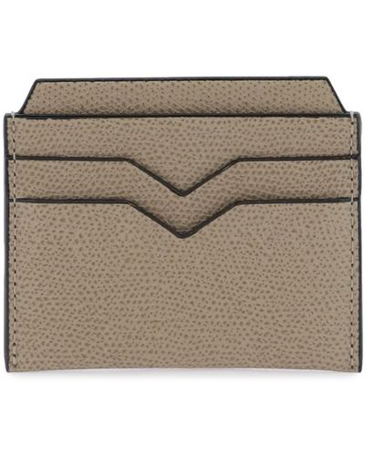 Valextra Leather Cardholder - Grey