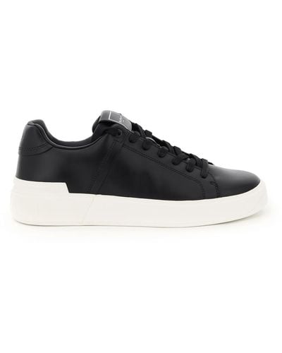 Balmain B Court Leather Sneakers - Black