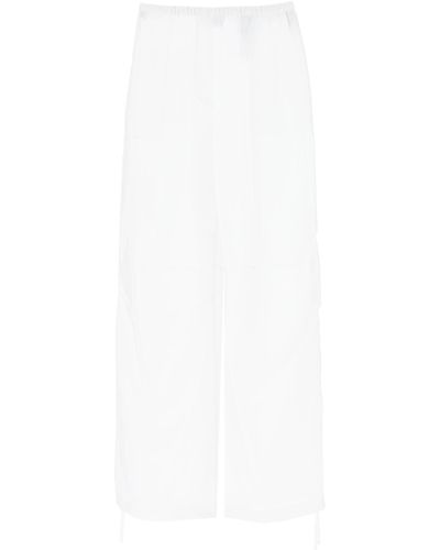 Ferragamo Salvatore baggy Trousers In Organza - White