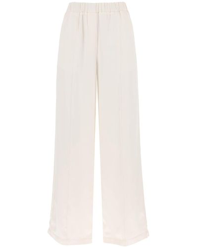 Loewe Pantaloni pigiama in seta - Bianco