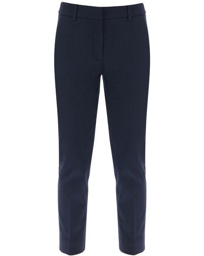 Weekend by Maxmara Stretch Cotton Cigarette Pants - Blue
