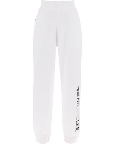 Moncler Basic Sweatpants With Flocked Logo - White