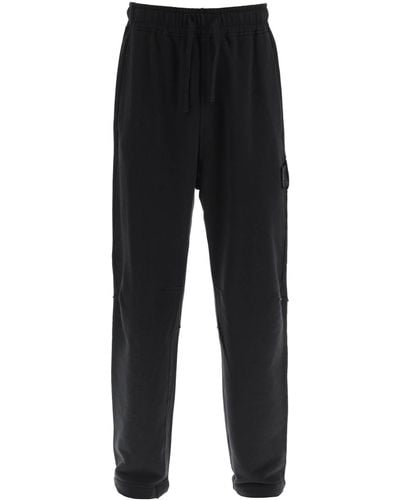 Stone Island Shadow Project Loose Fit Cotton Joggers - Black