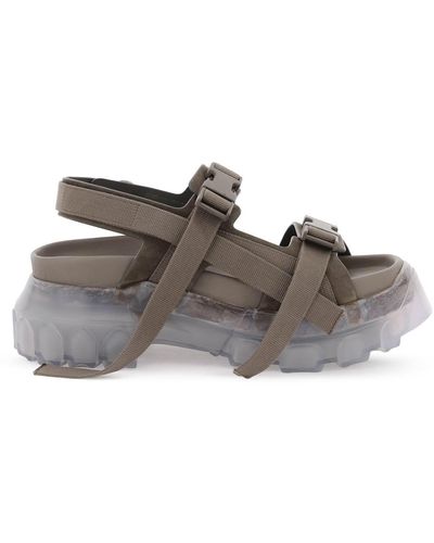 Rick Owens Sandali Tractor Chunky - Grigio