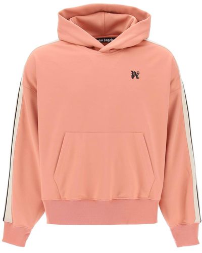 Palm Angels "Track Sweatshirt With Contrasting Bands - Pink