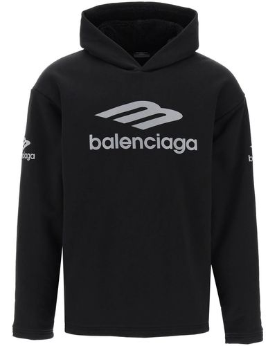 Balenciaga 3B Sports Icon Waterproof Hoodie - Black